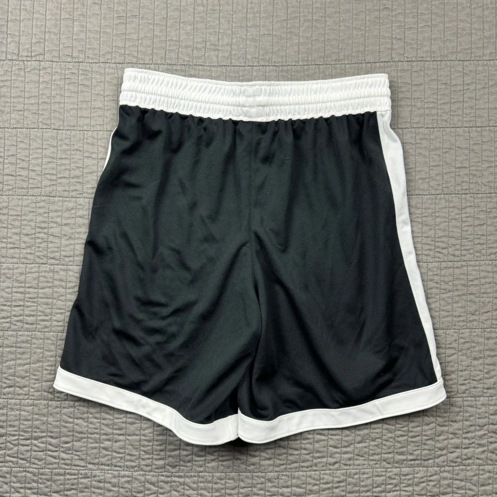 Nike Mens Medium Black White Dri-FIT Team Basketball Shorts Athletic Sportswear
